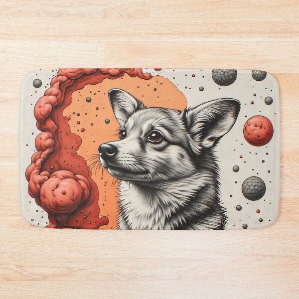 Item preview, An attentive dog gazes at a cosmic scene. designed and sold by Mianku | Für das Leben.