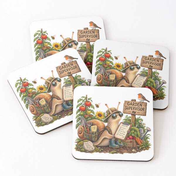 Item preview, Garden Supervisor Snail Gardening Humor designed and sold by MinorWonder.