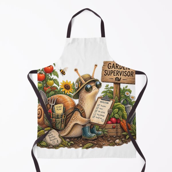 Item preview, Garden Supervisor Snail Gardening Humor designed and sold by MinorWonder.