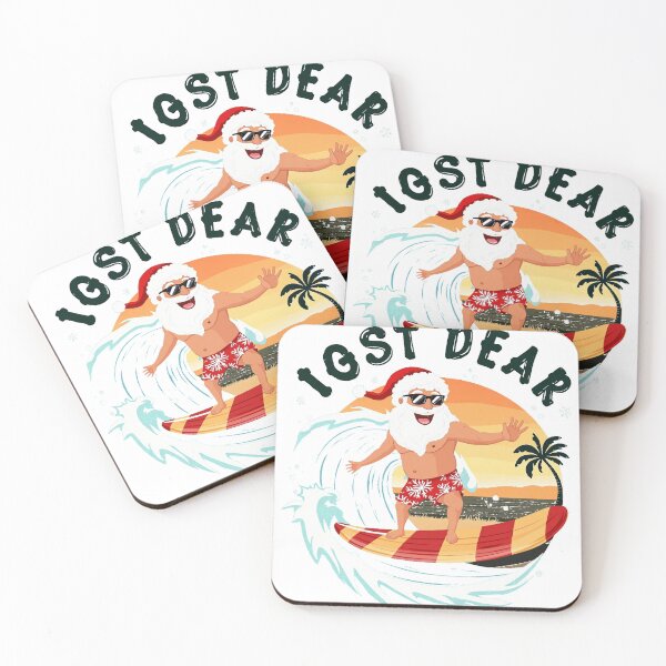 Item preview, Santa Surfing Tropical Wave Christmas Summer designed and sold by lht6474.