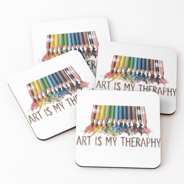 Item preview, Art Is My Therapy Colorful Pencils Artist Gift Design designed and sold by DNBY.