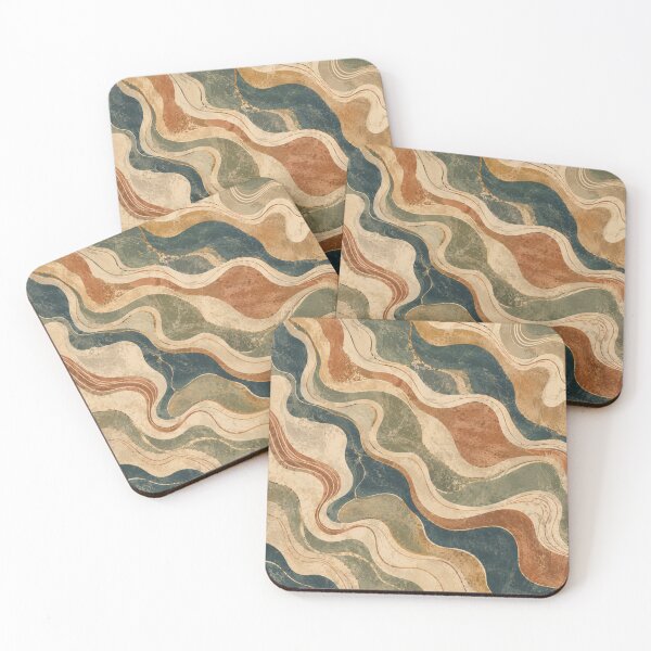 Item preview, Retro Marble Wave Abstract Fluid Pattern designed and sold by QCena.