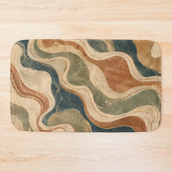 Item preview, Retro Marble Wave Abstract Fluid Pattern designed and sold by QCena.