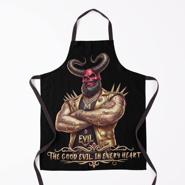 Item preview, Horned Demon Biker Golden Heart designed and sold by Voodoo Store Paranormal Collections.