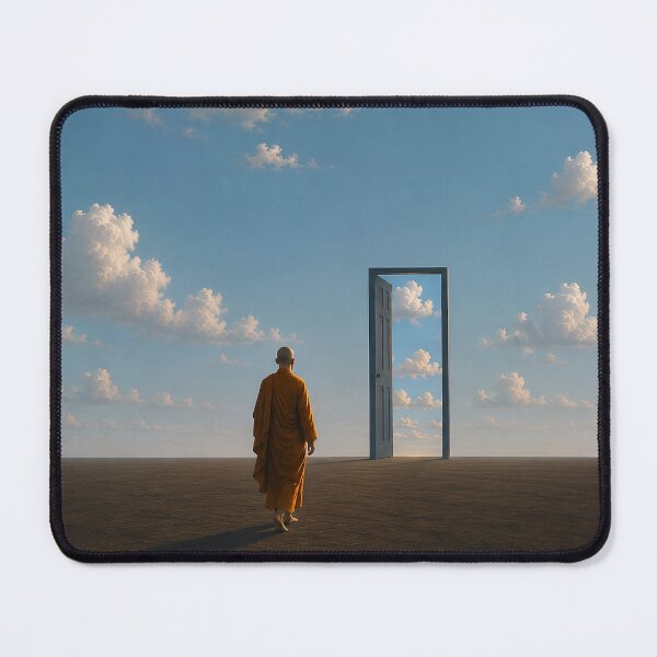 Item preview, The Threshold Beyond – Surreal Monk Doorway designed and sold by SacredLensV.