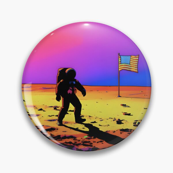 Item preview, First Moon Landing Apollo 11 Astronaut Vintage Pop Art designed and sold by Daniela`s shop.