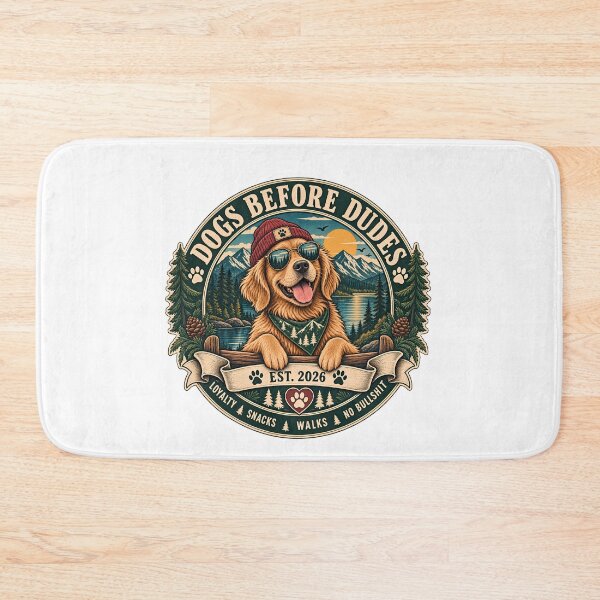 Item preview, Dogs Before Dudes Golden Retriever Outdoor Adventure EST 2026 designed and sold by Neurospicy Trolls.