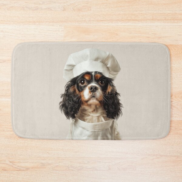 Item preview, English Toy Spaniel Chef Dog Funny Cooking Apron Hat designed and sold by LazyOwlStore.