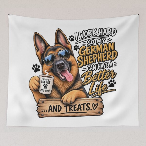 Item preview, I Work Hard for My German Shepherd - Pet Parenting designed and sold by SHHCreations.