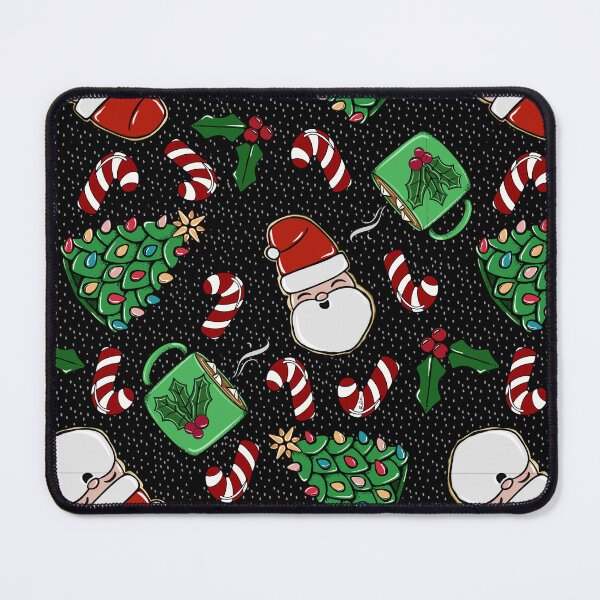 Item preview, Santa Cookies and Peppermint Cocoa black background designed and sold by studioaudrea.
