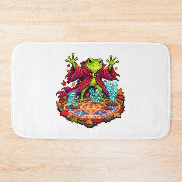 Item preview, Halloween Wizard Frog with Skeletons | Magical Spooky Frog Witch designed and sold by MrDev.
