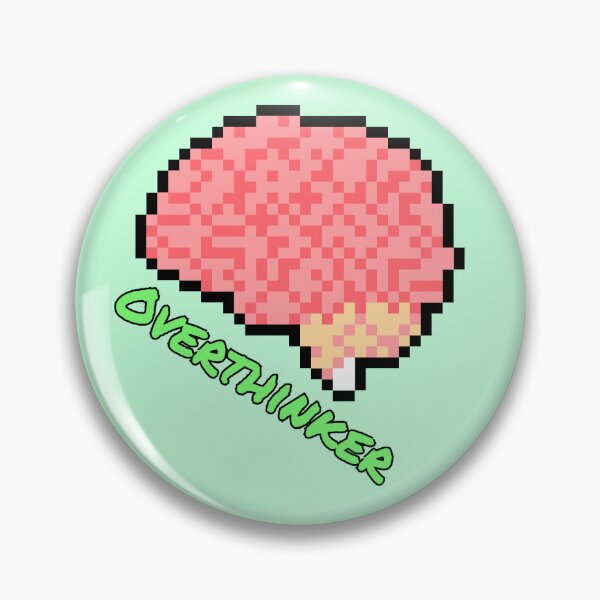 Item preview, Overthinker Pixel Art Brain designed and sold by OpenTabsDesigns.