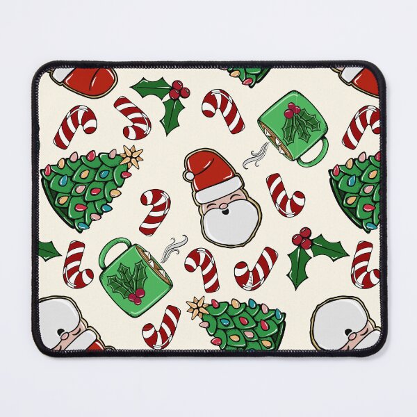 Item preview, Santa Cookies and Peppermint Cocoa cream background  designed and sold by studioaudrea.