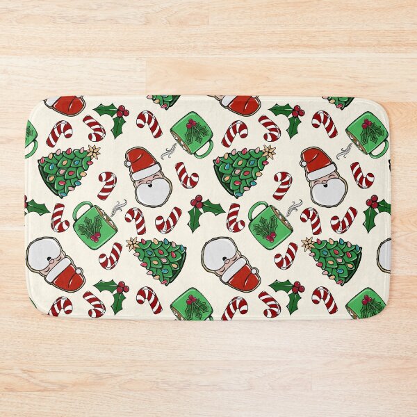 Item preview, Santa Cookies and Peppermint Cocoa cream background  designed and sold by studioaudrea.