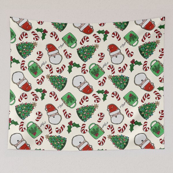 Aperçu de l'œuvre Fond de biscuits du Père Noël et de crème au cacao à la menthe poivrée créée et vendue par studioaudrea.