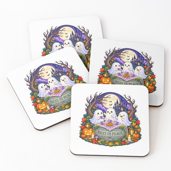 Item preview, Cute Ghost Halloween Tea Party | Rest in Peace Spooky Graveyard designed and sold by MrDev.