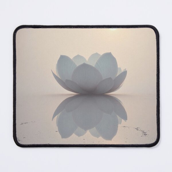 Item preview, Mystical White Lotus Water Reflection Art designed and sold by IntelliMindDesigns.