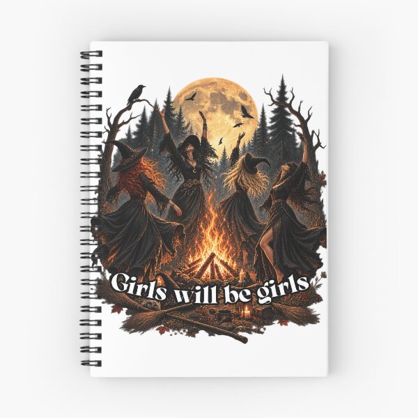 Item preview, Girls Will Be Girls Witchy Coven Dancing Under Full Moon Halloween designed and sold by Neurospicy Trolls.