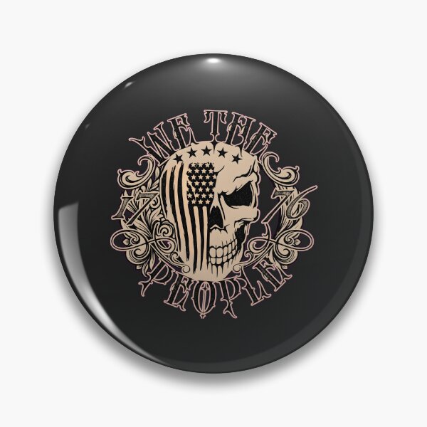 Item preview, We The People 1776 Skull American Flag Vintage Tactical Emblem designed and sold by MarCinu Art.