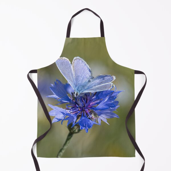 Item preview, common blue butterfly, on a blue flower designed and sold by kathleenjean.
