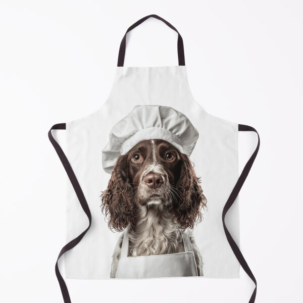Item preview, Field Spaniel Chef Dog Funny Cooking Apron Hat Cute Pet Portrait designed and sold by LazyOwlStore.