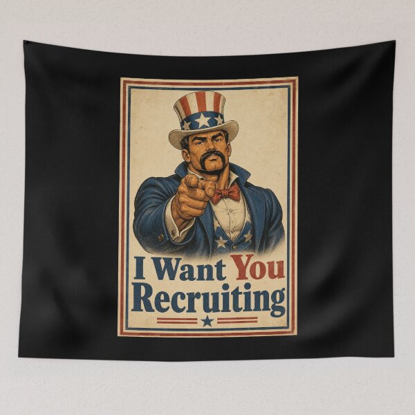 Item preview, I Want You Recruiting Funny Vintage Daddy Poster designed and sold by BearLoveDesign.