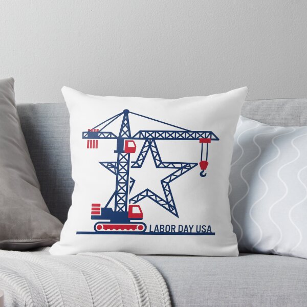 Item preview, Labor Day USA Patriotic Construction Crane Star designed and sold by IRArtStudio.