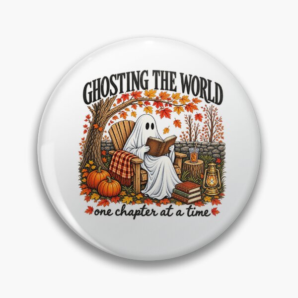 Item preview, Ghosting The World Halloween Ghost Reading Book Lover Spooky Season designed and sold by LASTIQUE-dd.