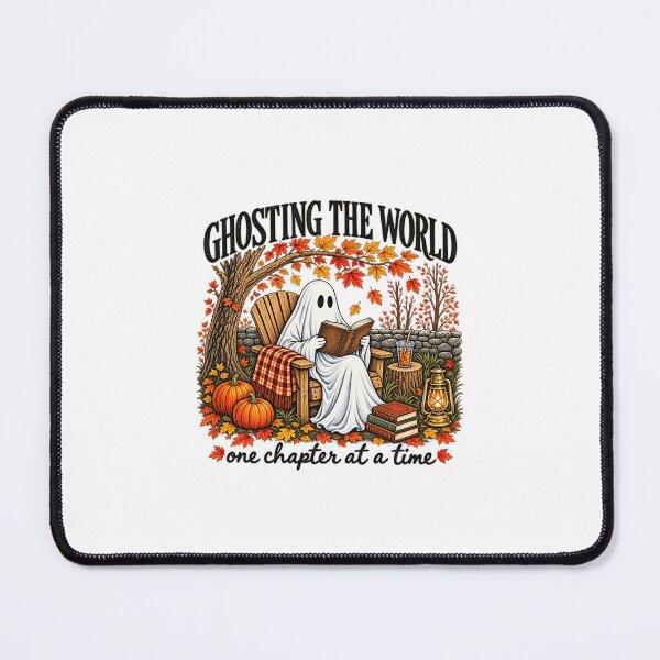 Item preview, Ghosting The World Halloween Ghost Reading Book Lover Spooky Season designed and sold by LASTIQUE-dd.