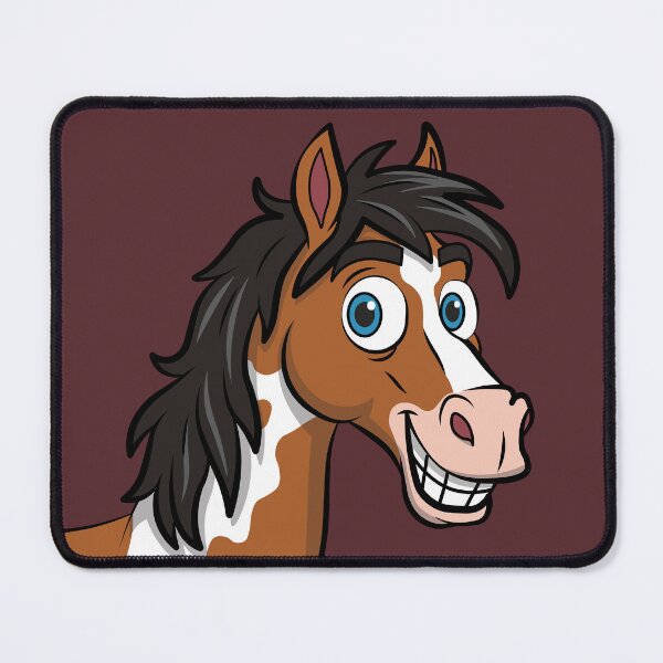 Item preview, A cartoon drawing of a smiling Abaco horse designed and sold by Cheval-de-coeur.