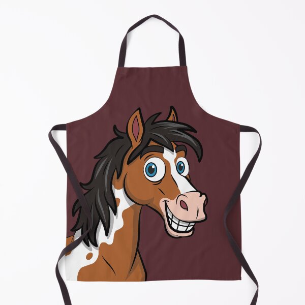 Item preview, A cartoon drawing of a smiling Abaco horse designed and sold by Cheval-de-coeur.