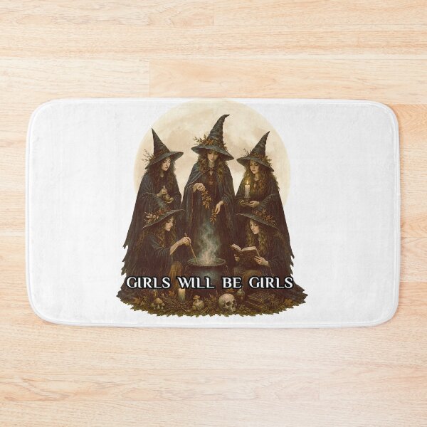 Item preview, Girls Will Be Girls Witch Coven Vintage Halloween Potion Making Design designed and sold by Neurospicy Trolls.