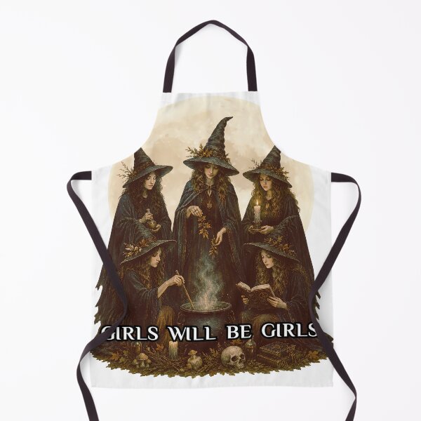 Item preview, Girls Will Be Girls Witch Coven Vintage Halloween Potion Making Design designed and sold by Neurospicy Trolls.