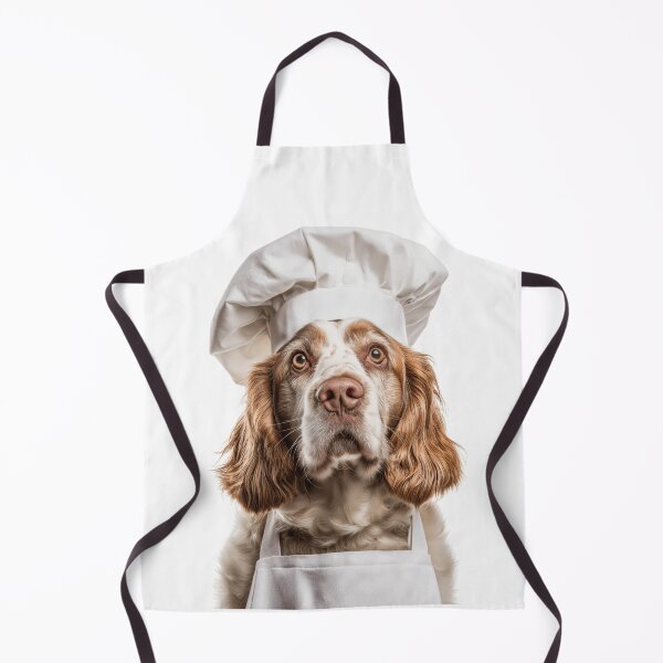 Item preview, Clumber Spaniel Chef Dog Funny Cooking Apron Hat Cute Pet Portrait designed and sold by LazyOwlStore.