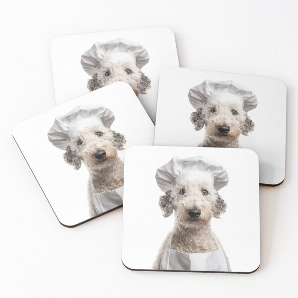 Item preview, Bedlington Terrier Chef Dog Funny Cooking Apron Hat Cute Pet Portrait designed and sold by LazyOwlStore.
