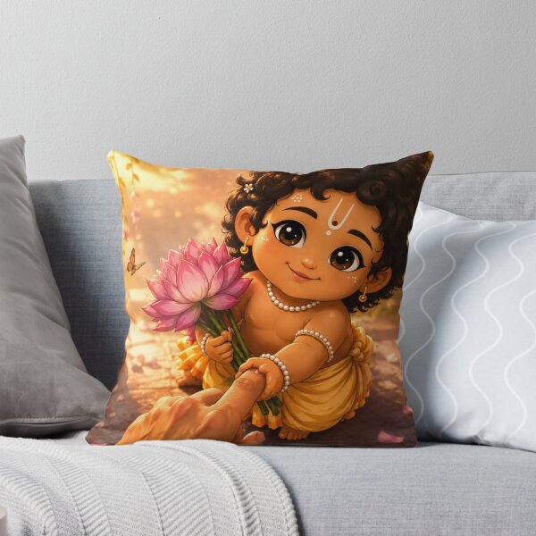 Item preview, El bebé Krishna con la flor de loto designed and sold by RedSwagStore.