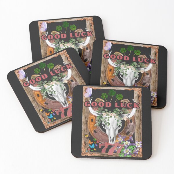 Item preview,  Good Luck Positive Message bull's skull designed and sold by GoGreenlove.