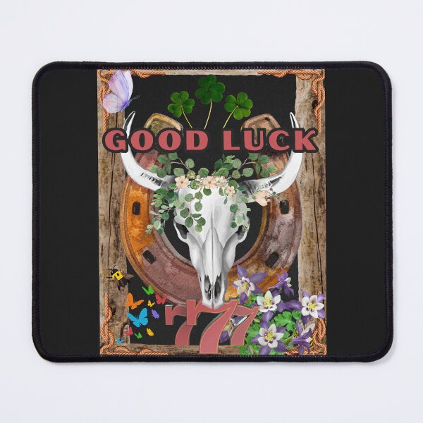 Item preview,  Good Luck Positive Message bull's skull designed and sold by GoGreenlove.