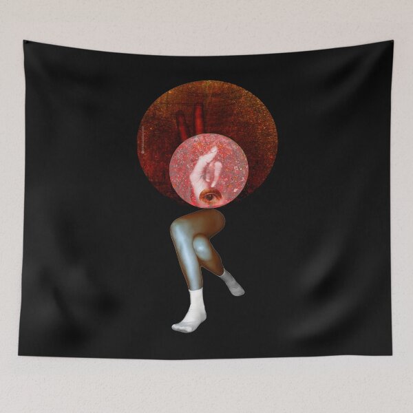 Item preview, Conceptual Surrealist Eye and Legs Collage - Vintage Circular Artwork designed and sold by MAMA.art.Rio <Marsailhe_Milward>.