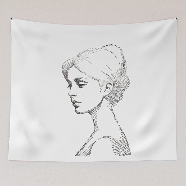 Item preview, Lady letter — Monochrome Minimalism designed and sold by ErgTime.