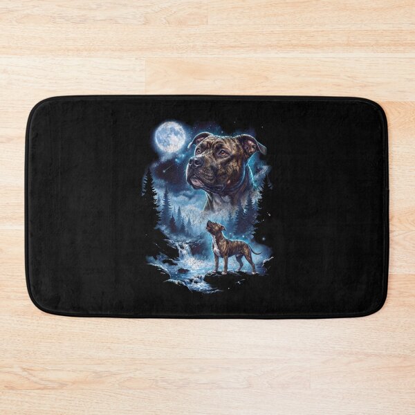 Item preview, Pitbull Moon Howling Retro Wolf Ancestor designed and sold by Milasneeze.