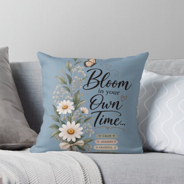 Item preview, Bloom in Your Own Time – Inspirational Floral Self Love Design designed and sold by Chirayu1111.