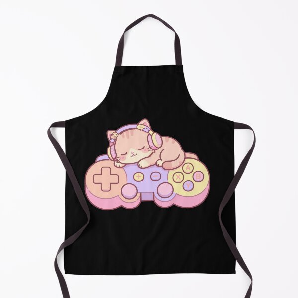 Item preview, Cozy Gamer Cat Sleeping on Controller Pastel Gaming Kawaii designed and sold by Fulaly.