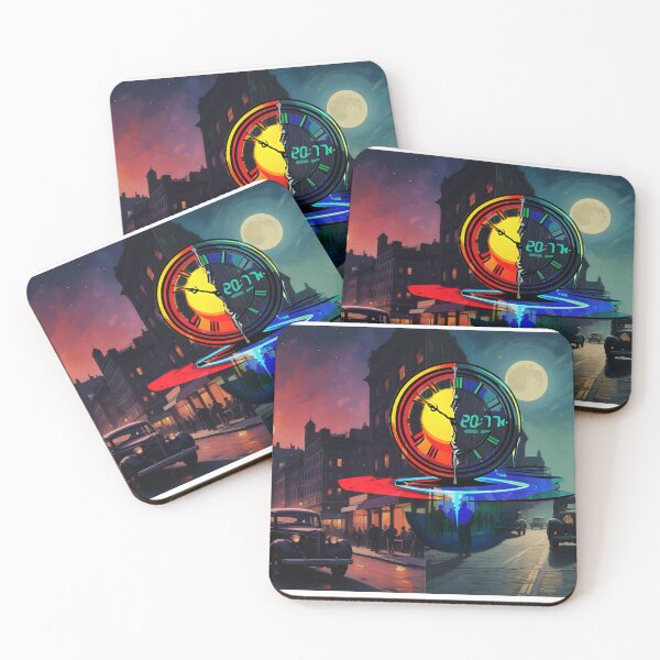 Item preview, Time Travel Vintage Cars Noir City Night Pop Art designed and sold by Daniela`s shop.