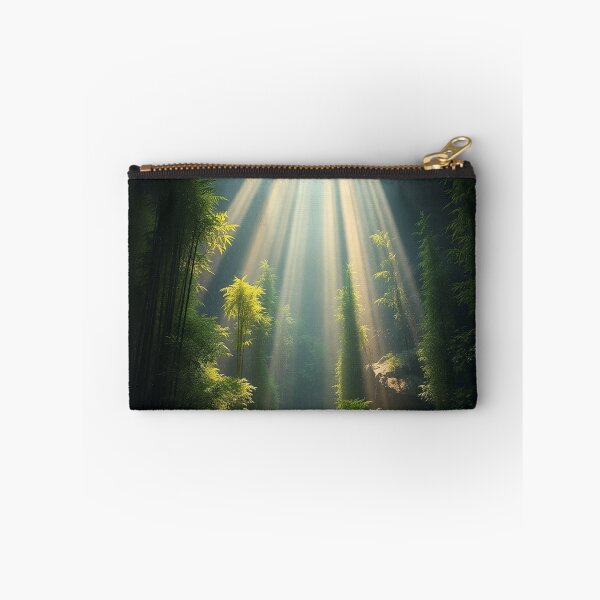 Item preview, Mystical Cave Sunbeams Forest Art designed and sold by IntelliMindDesigns.