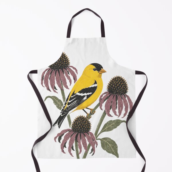 Item preview, American Goldfinch on Coneflower Seedheads - Backyard Bird Garden Art designed and sold by shifumart.