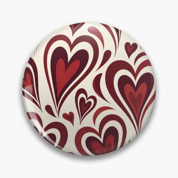 Item preview, Retro Swirl Crimson Red Hearts Valentine Pattern Graphic designed and sold by PACS0011.