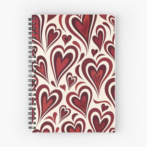 Item preview, Retro Swirl Crimson Red Hearts Valentine Pattern Graphic designed and sold by PACS0011.