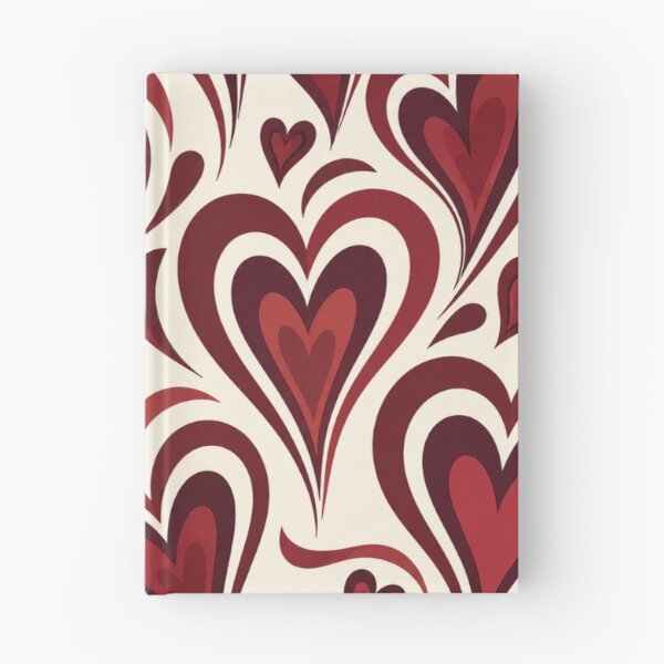 Item preview, Retro Swirl Crimson Red Hearts Valentine Pattern Graphic designed and sold by PACS0011.