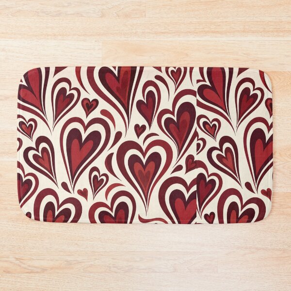 Item preview, Retro Swirl Crimson Red Hearts Valentine Pattern Graphic designed and sold by PACS0011.